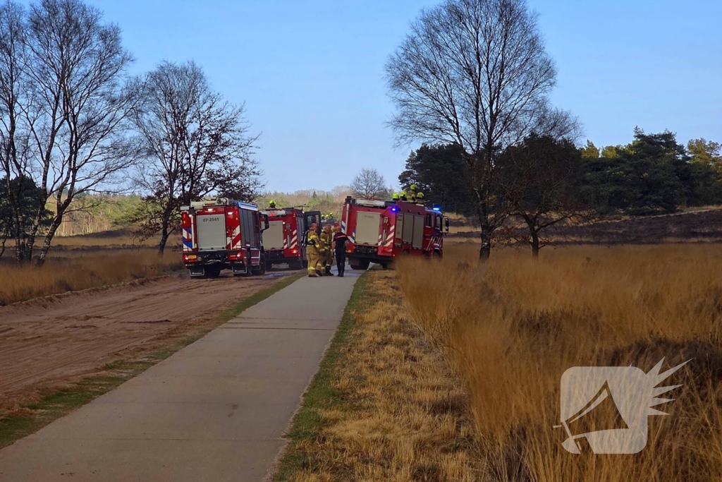 NL-alert voor brand in heidegebied
