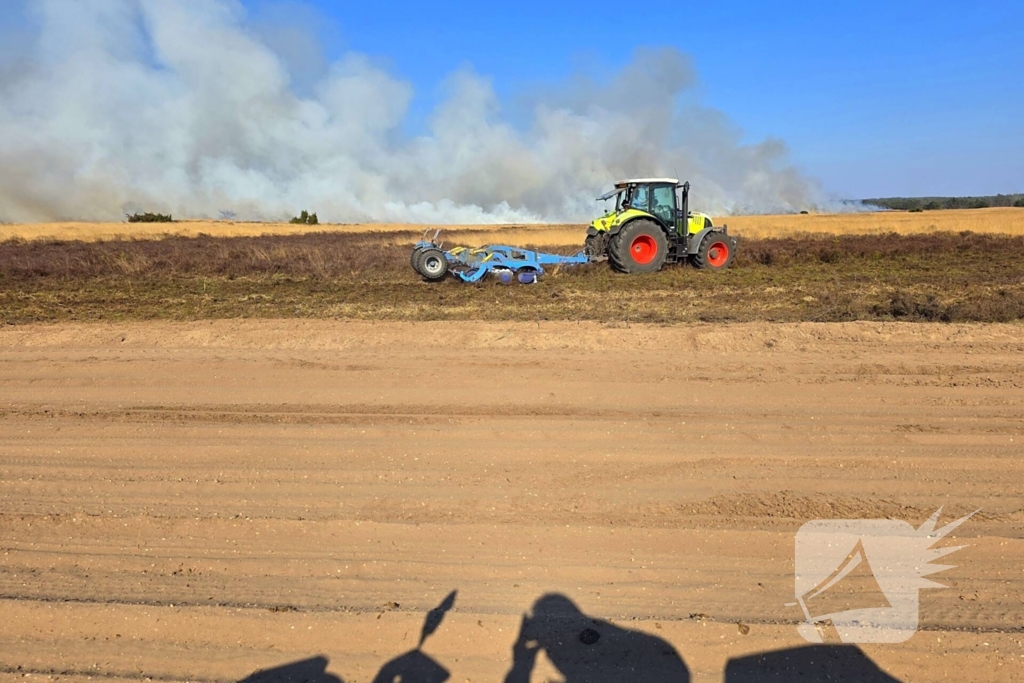NL-alert voor brand in heidegebied