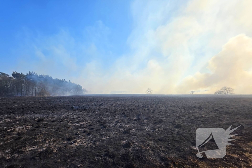 NL-alert voor brand in heidegebied