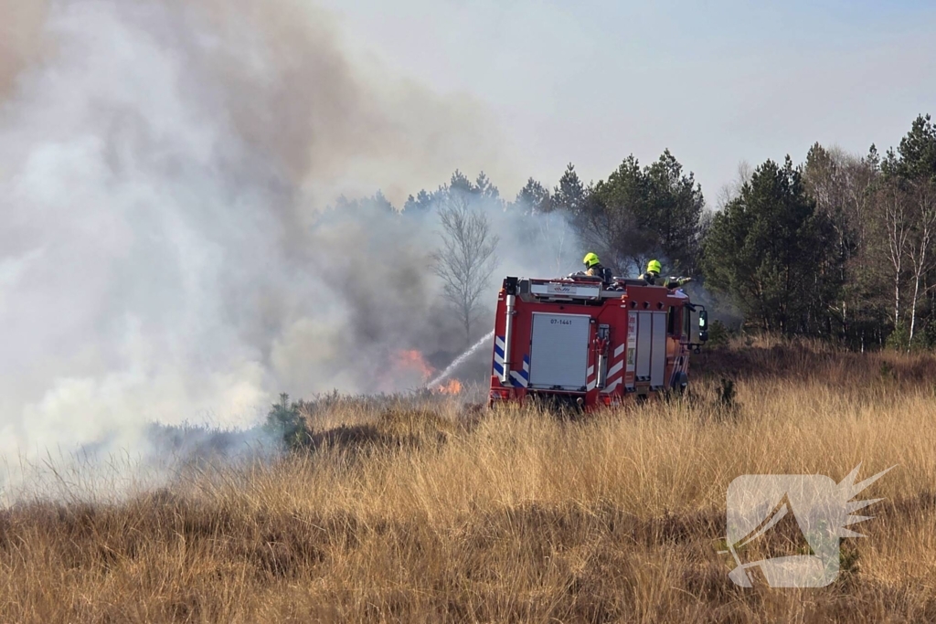NL-alert voor brand in heidegebied