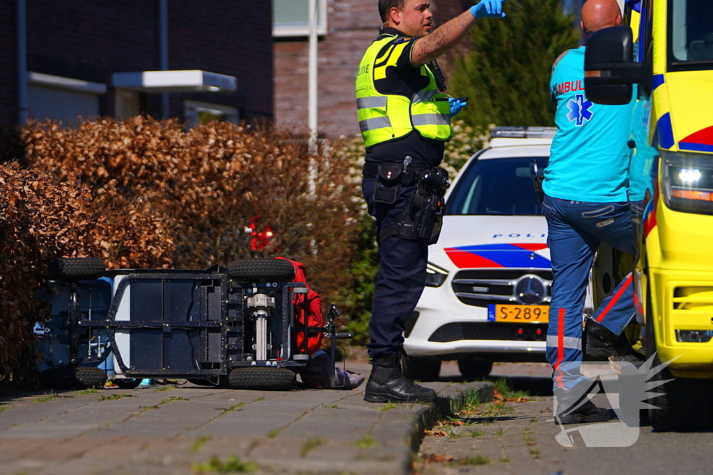 Ongeval tussen auto en scootmobiel