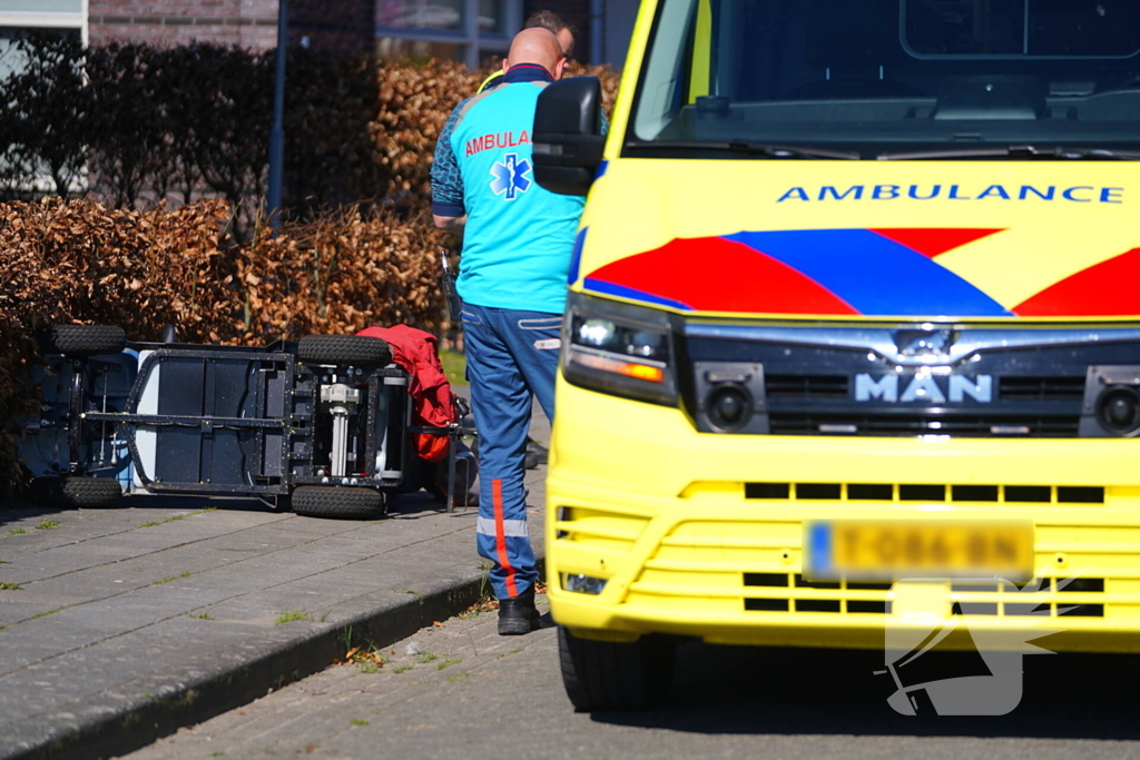 Ongeval tussen auto en scootmobiel