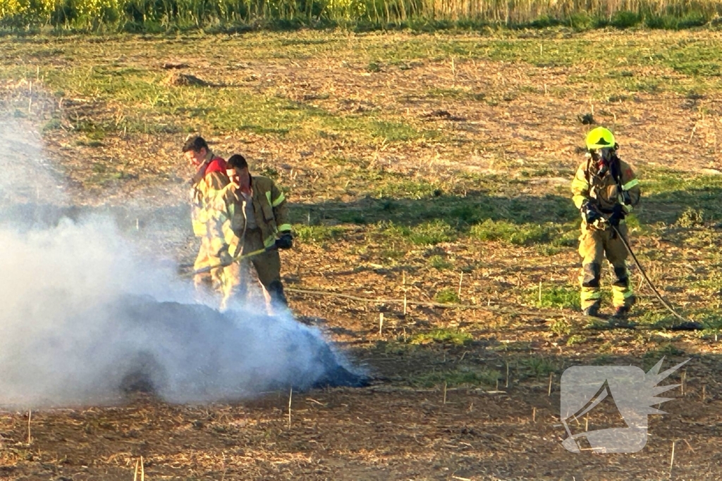 Derde keer brand op weiland in twee dagen tijd