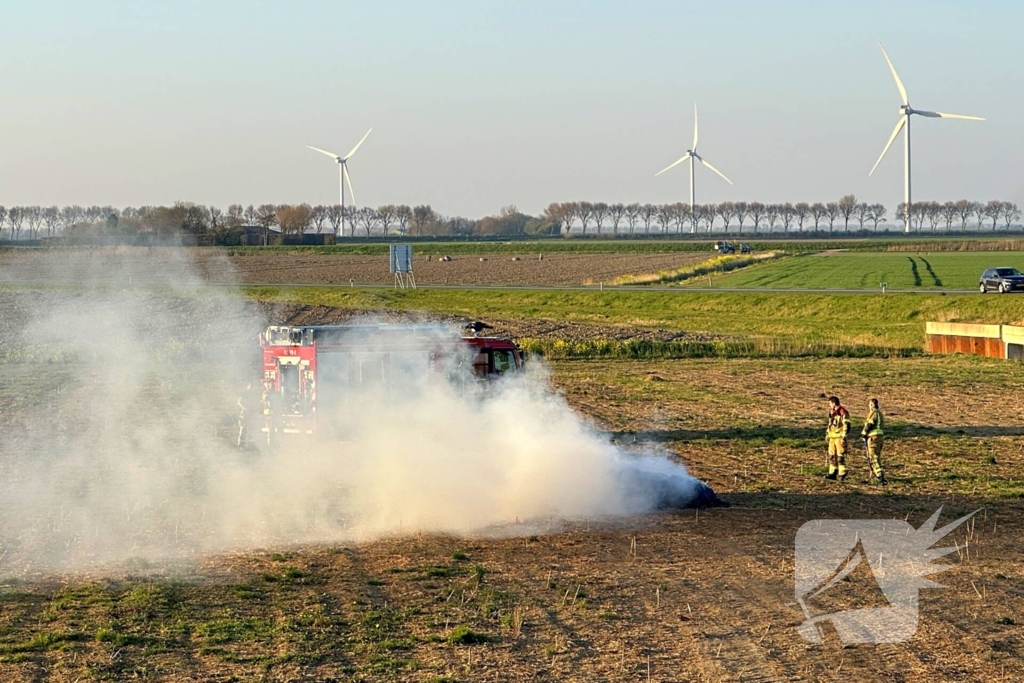Derde keer brand op weiland in twee dagen tijd