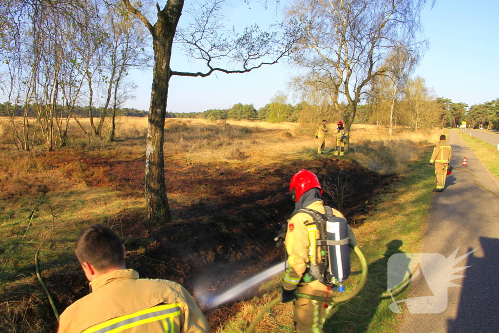 Stuk militair gebied afgebrand