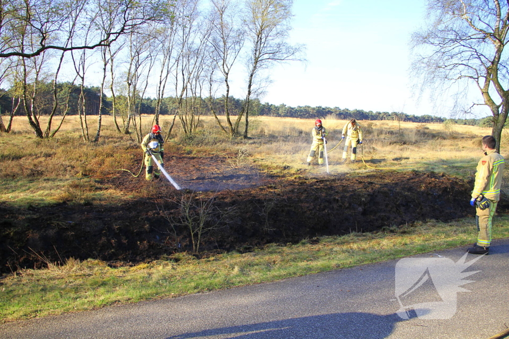 Stuk militair gebied afgebrand