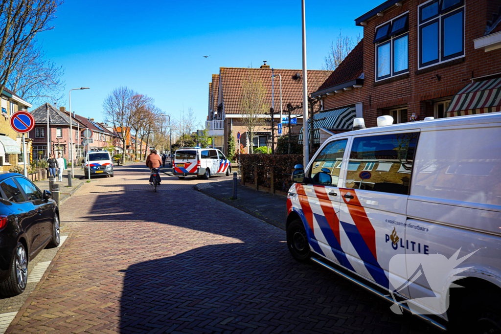 Fietsster aangereden door bestelbus