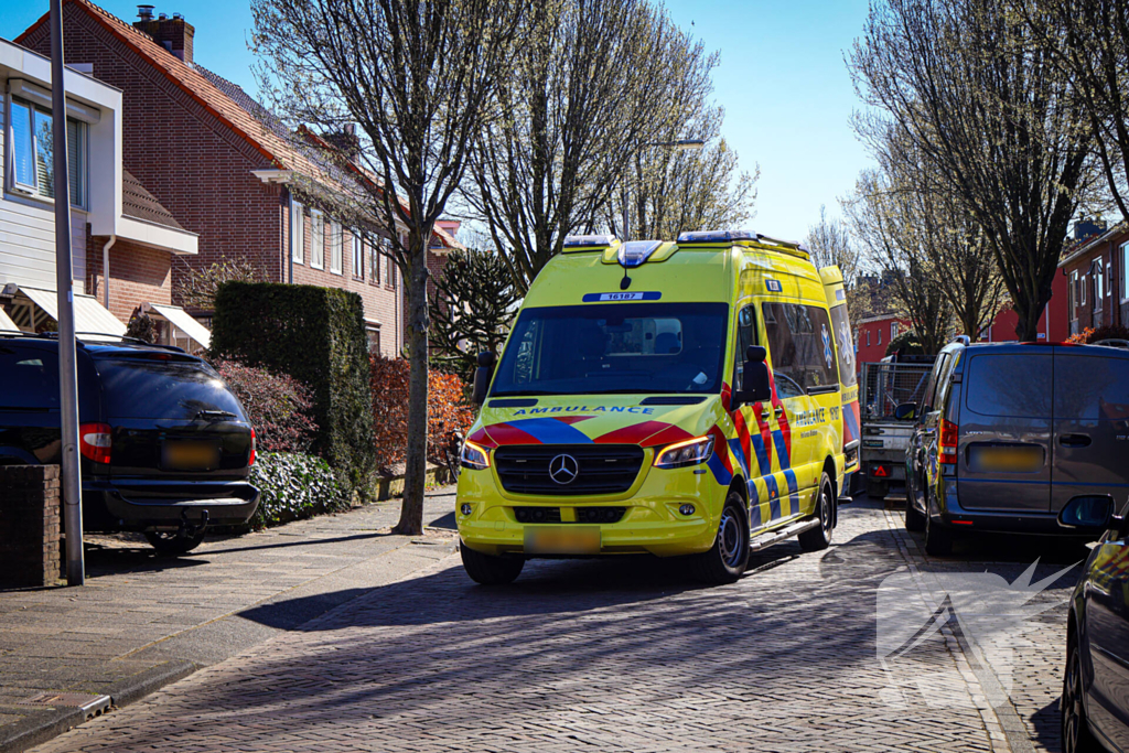 Fietsster aangereden door bestelbus