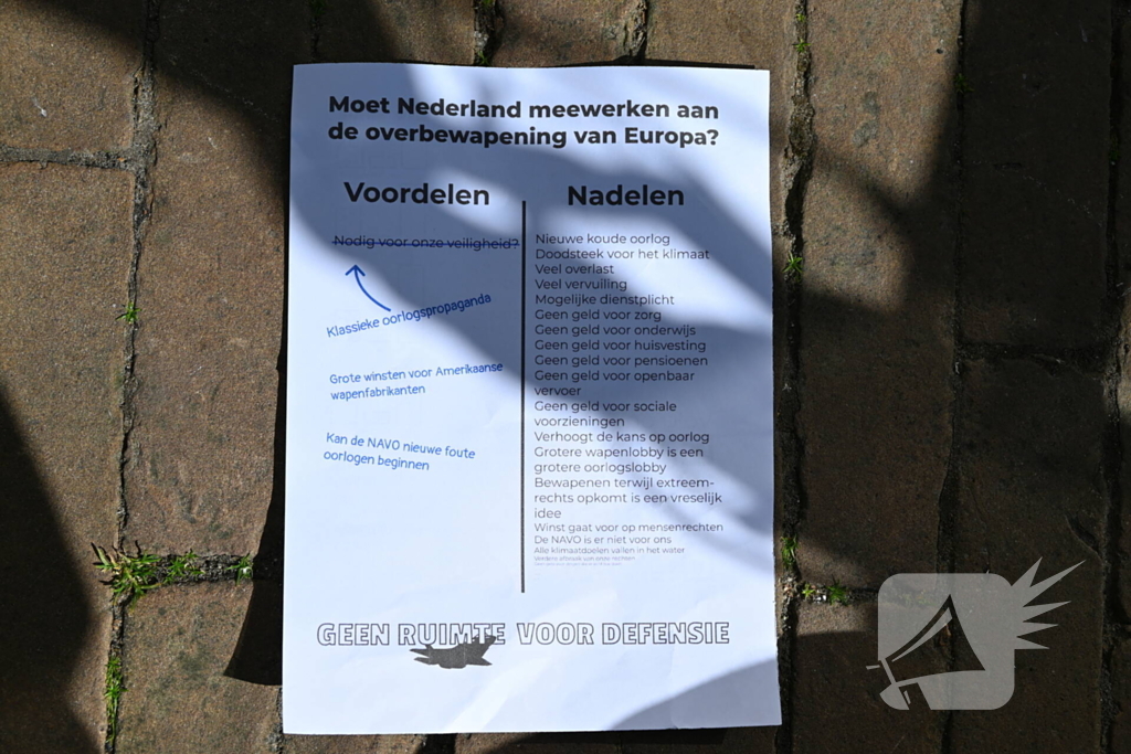 Protestmars voor menselijkheid en tegen militarisme