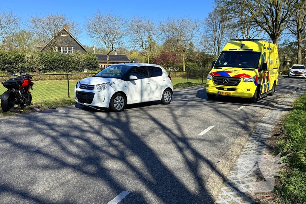 Ongeval tussen motorrijder en automobilist