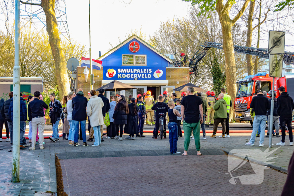 Snelle blussing voorkomt verdere schade aan snackbar