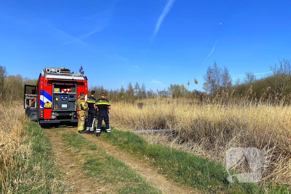 Veel rookontwikkeling bij brand in rietkraag