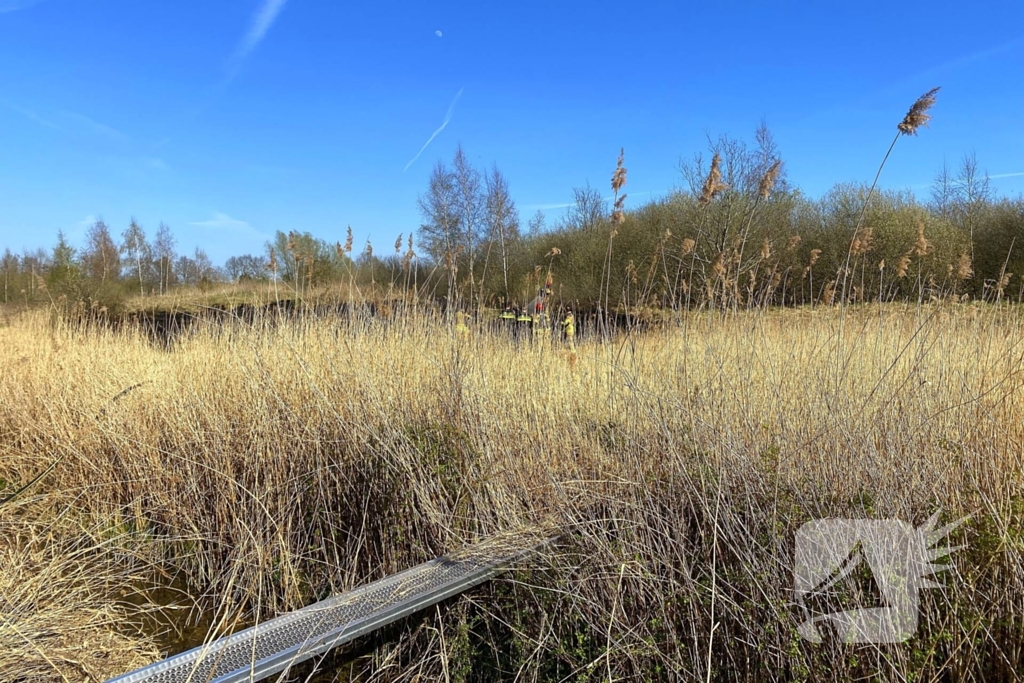 Veel rookontwikkeling bij brand in rietkraag