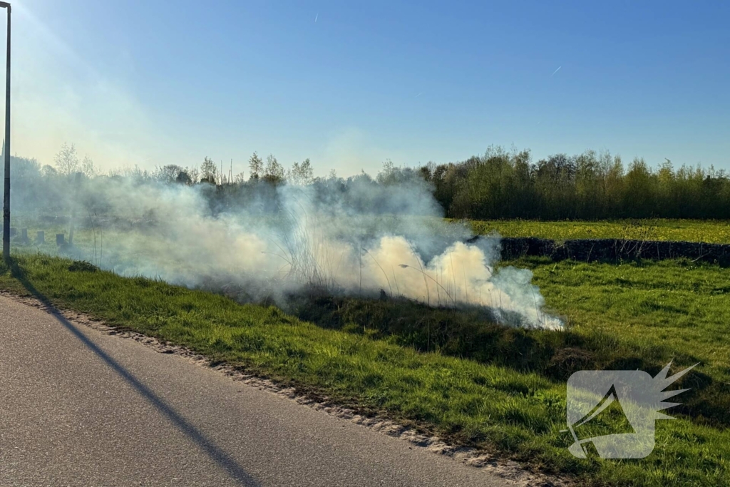 Bermbrand snel onder controle