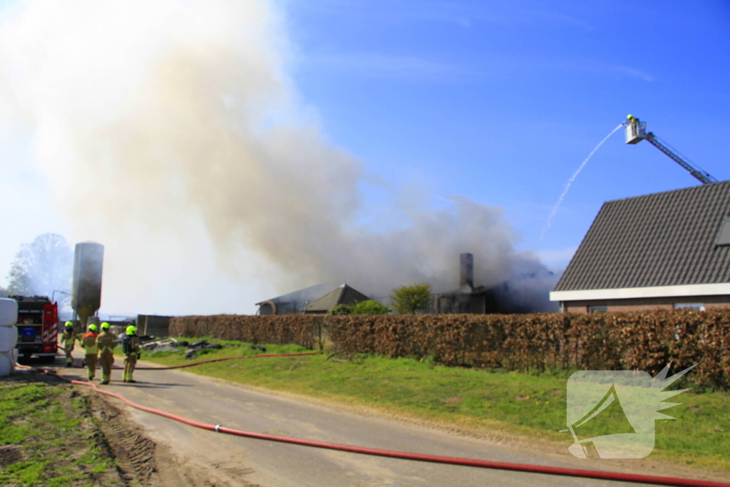 Brandweer ingezet voor grote brand