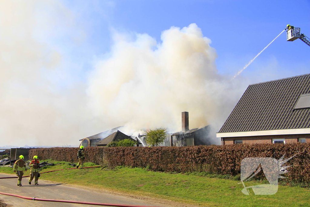 Brandweer ingezet voor grote brand