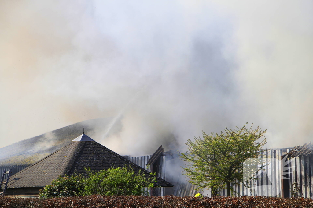Brandweer ingezet voor grote brand