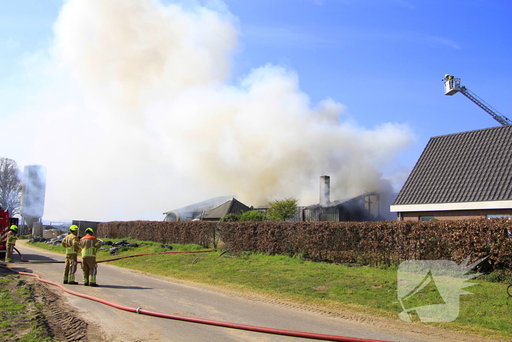 Brandweer ingezet voor grote brand