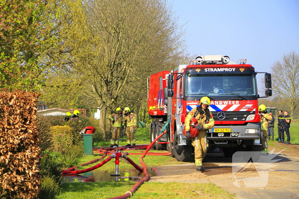 Brandweer ingezet voor grote brand