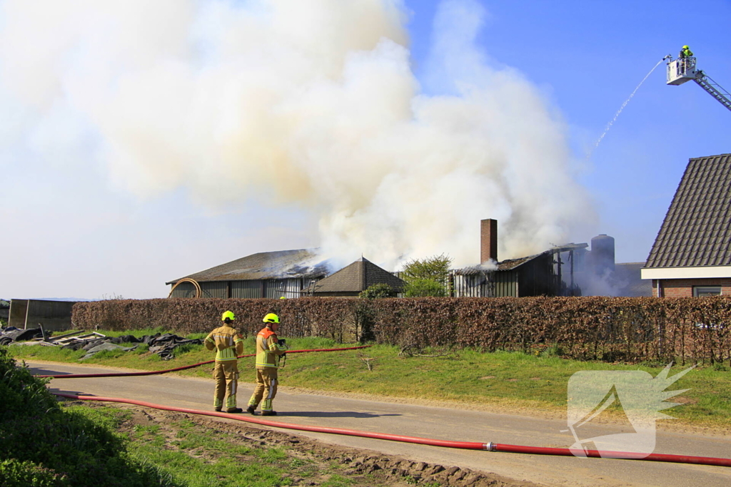 Brandweer ingezet voor grote brand
