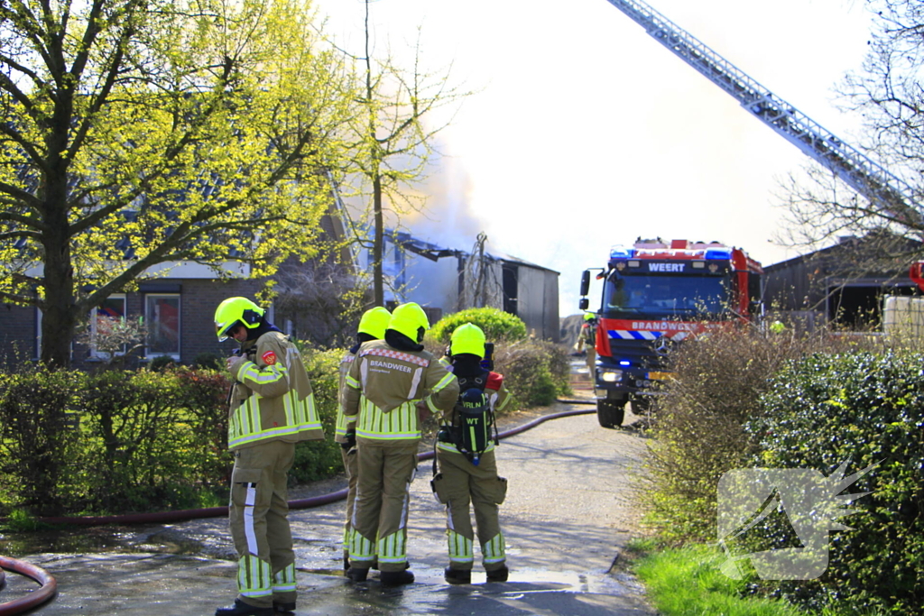 Brandweer ingezet voor grote brand