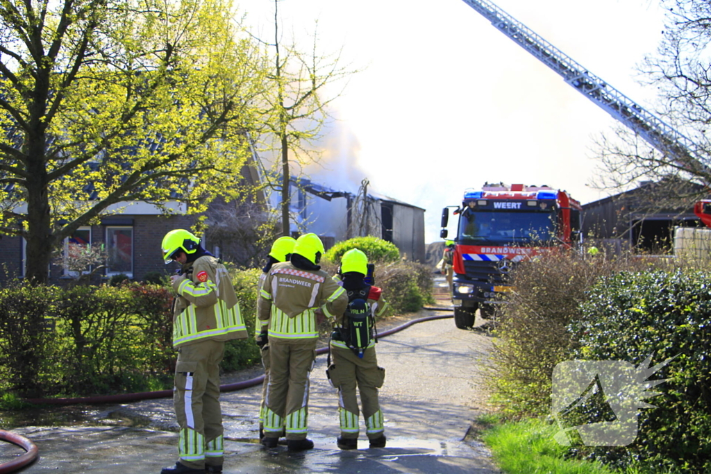 Brandweer ingezet voor grote brand