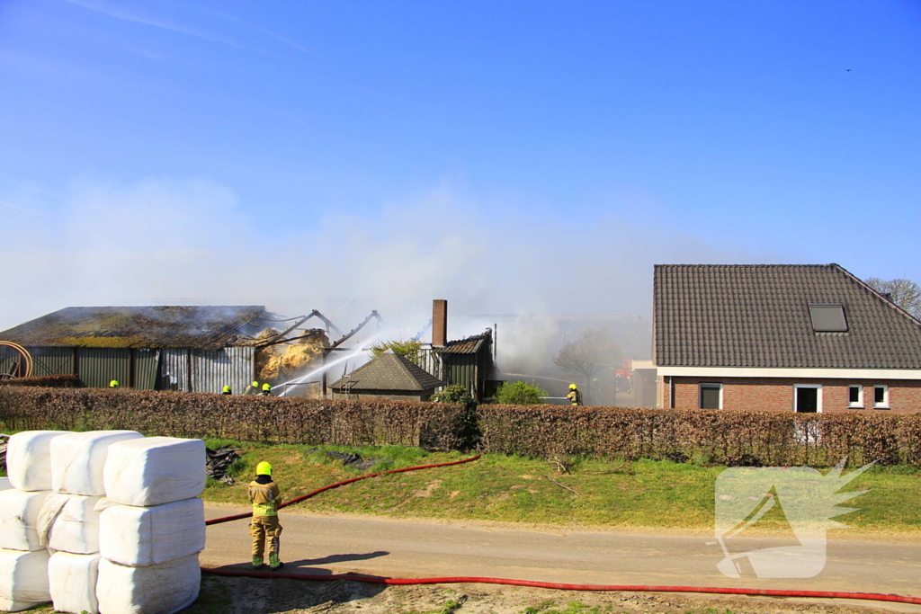 Brandweer ingezet voor grote brand