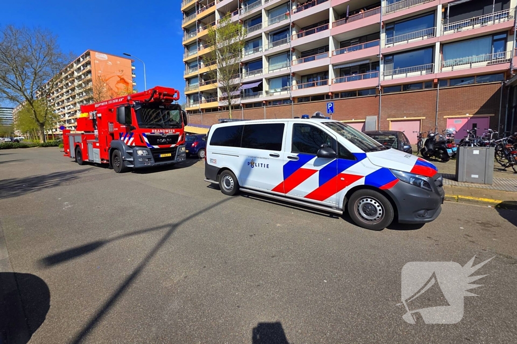 Persoon gewond bij brand in flatwoning