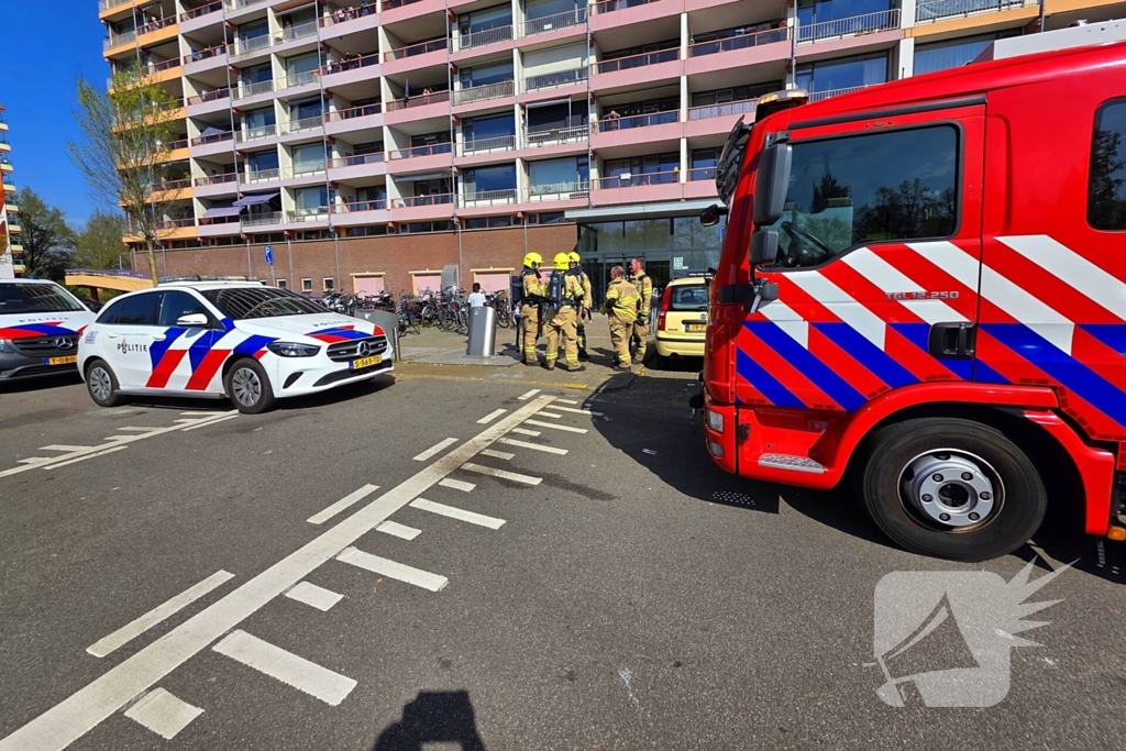 Persoon gewond bij brand in flatwoning