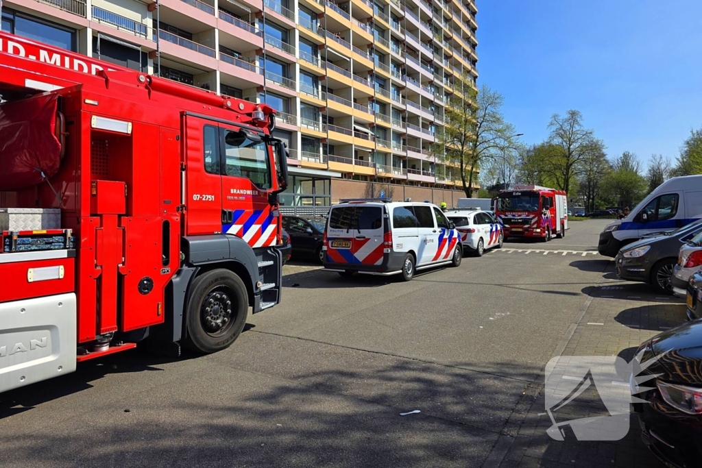 Persoon gewond bij brand in flatwoning