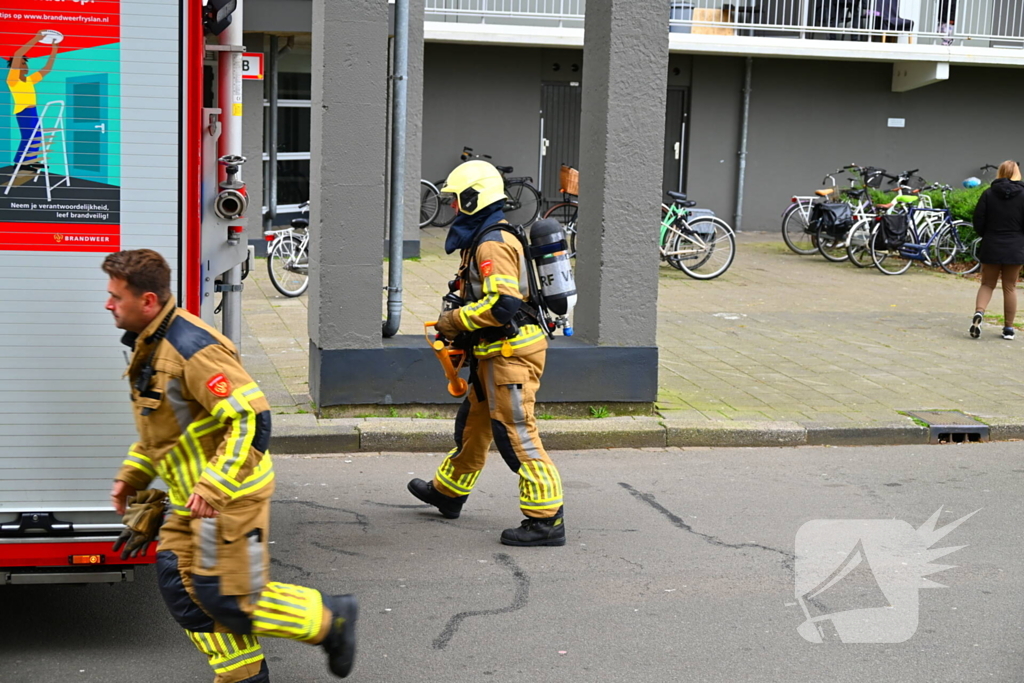 Brandweer ingezet voor barbecue op balkon