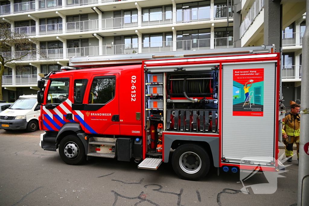 Brandweer ingezet voor barbecue op balkon