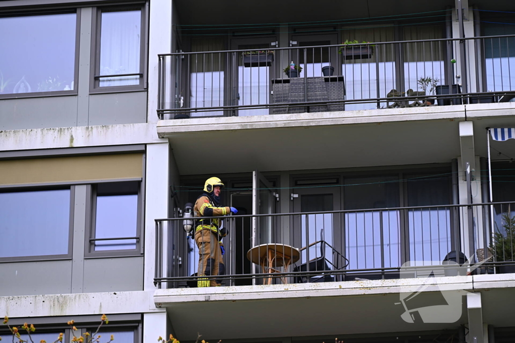 Brandweer ingezet voor barbecue op balkon