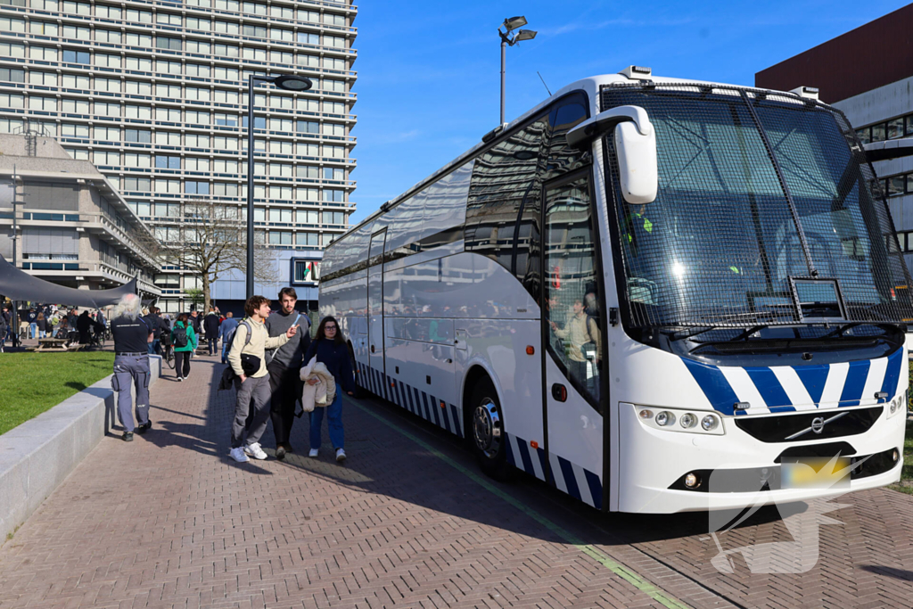 Politie ontruimd universiteit na demonstratie