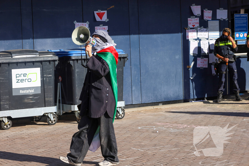 Politie ontruimd universiteit na demonstratie