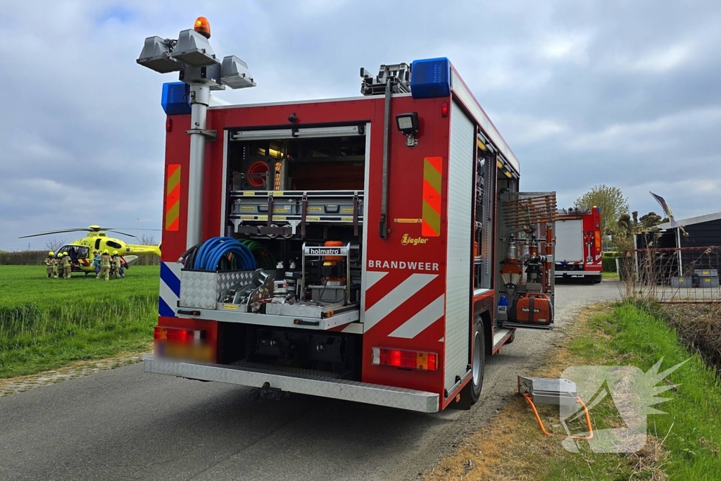 Persoon bekneld geraakt bij incident