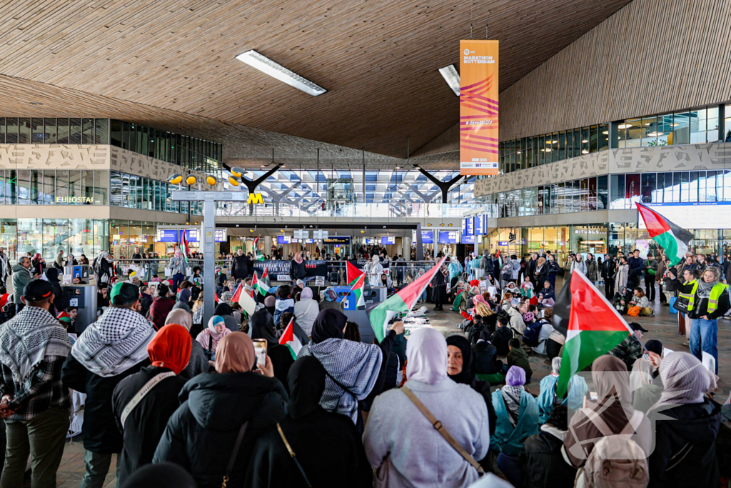 Protest tegen gebeurtenissen in Gaza