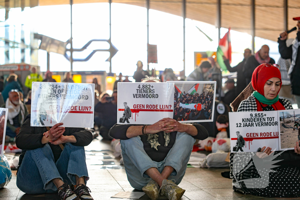 Protest tegen gebeurtenissen in Gaza