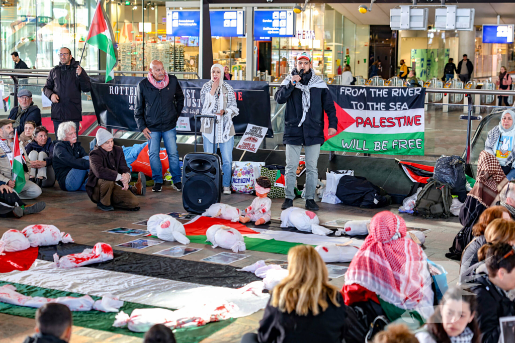 Protest tegen gebeurtenissen in Gaza