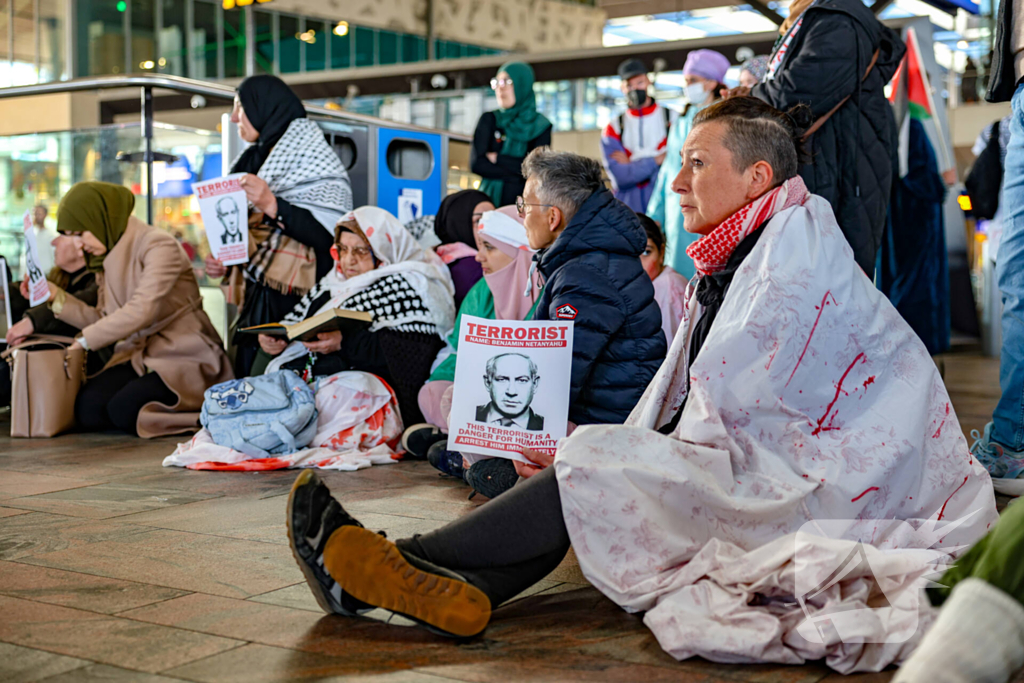 Protest tegen gebeurtenissen in Gaza