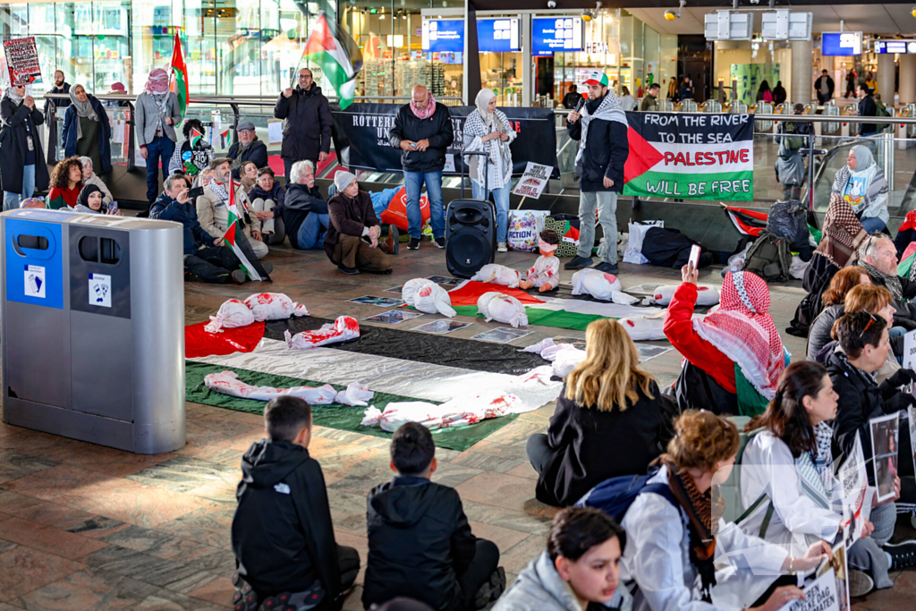 Protest tegen gebeurtenissen in Gaza