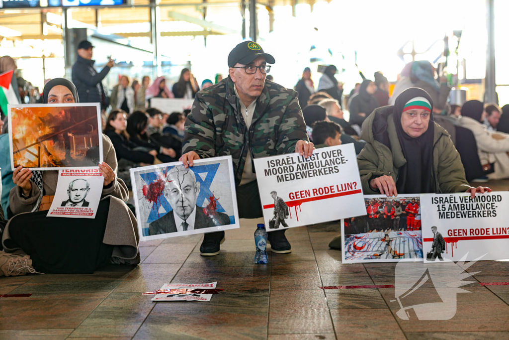 Protest tegen gebeurtenissen in Gaza