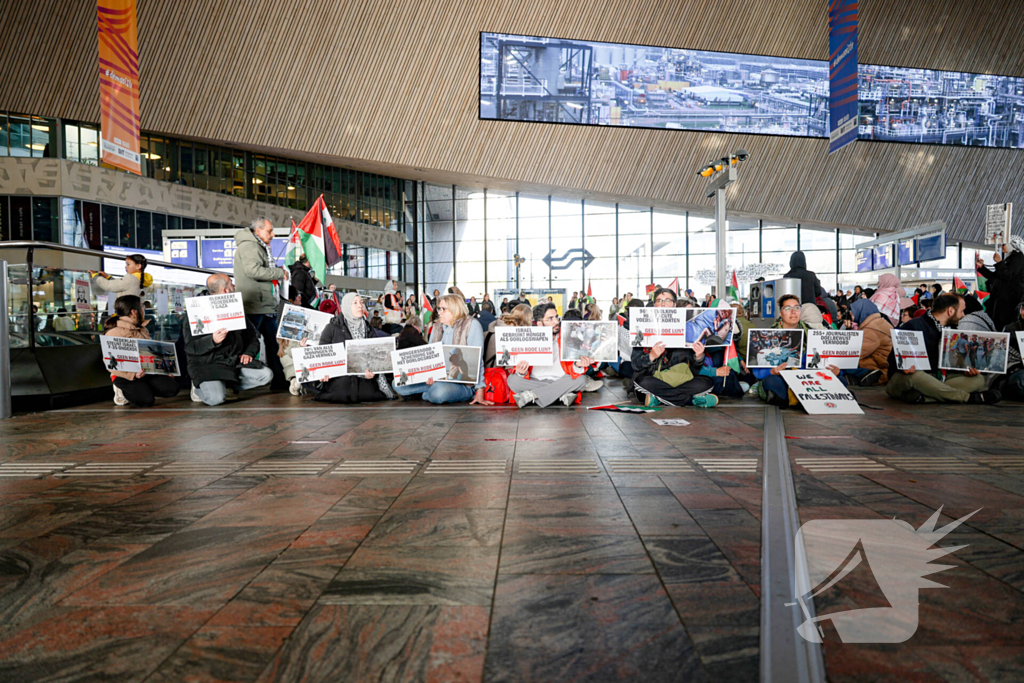 Protest tegen gebeurtenissen in Gaza
