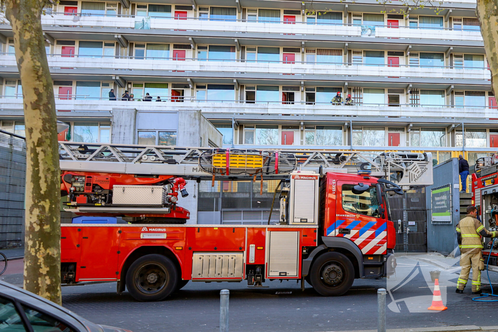 Brandweer ingezet voor brand in flatwoning