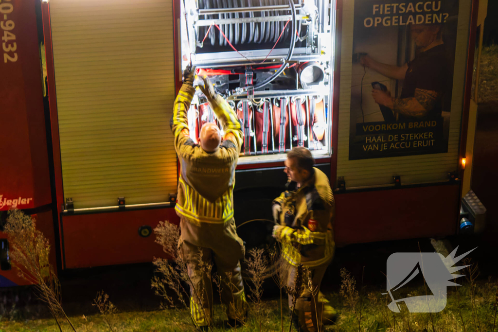 Brand ontstaan in boomstronk