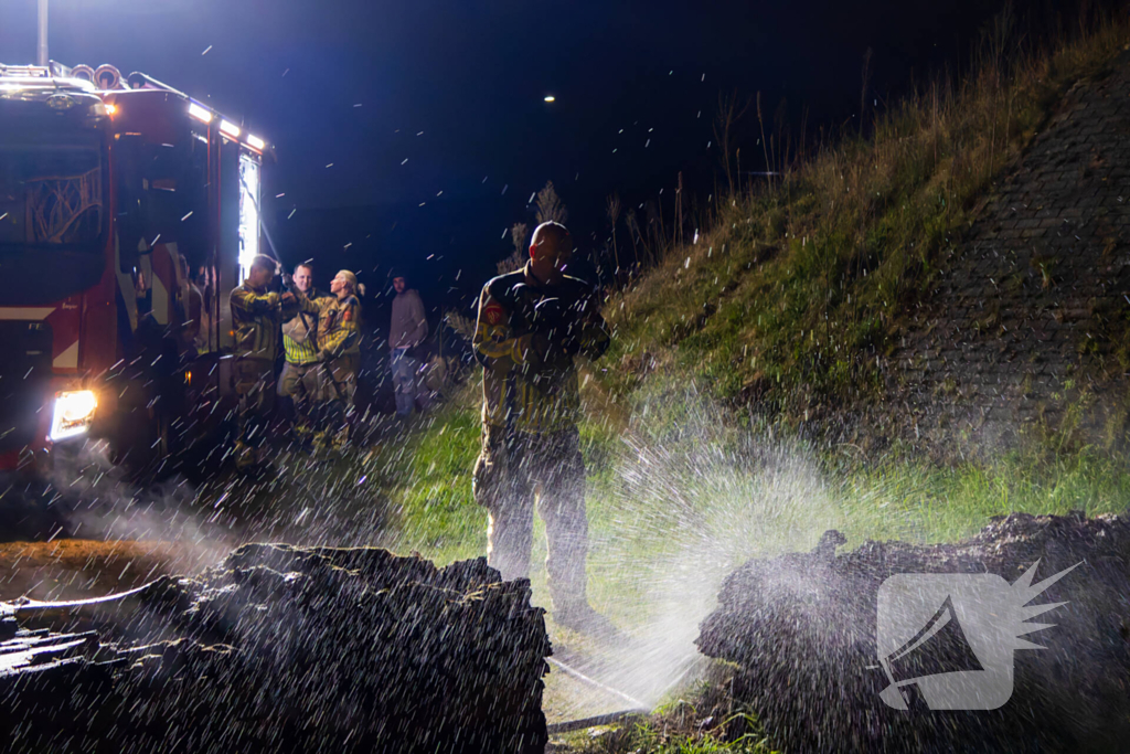 Brand ontstaan in boomstronk