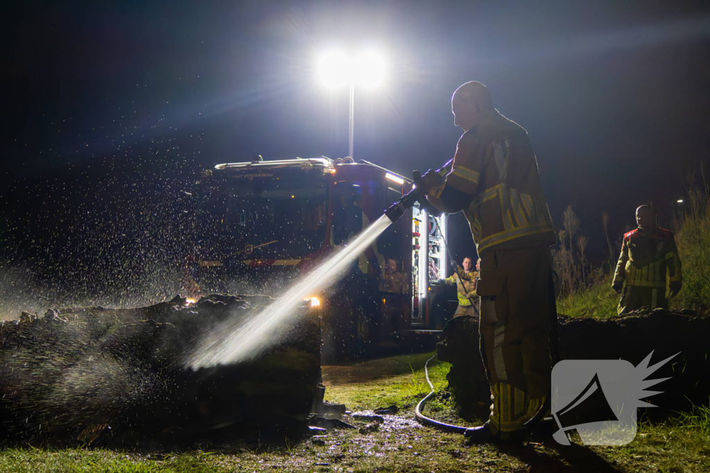Brand ontstaan in boomstronk