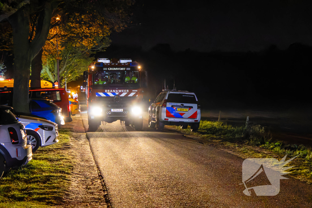 Verschillende hulpdiensten assisteren bij grote bosbrand