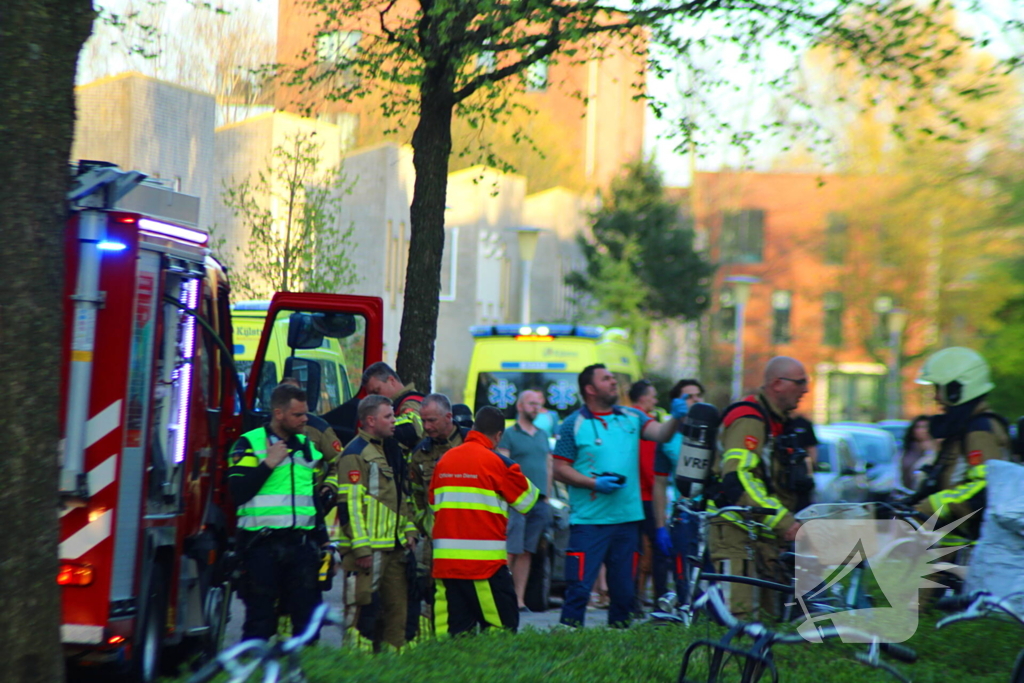 Rook stijgt op uit appartement
