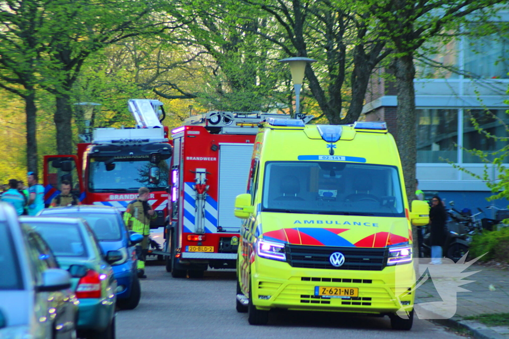 Rook stijgt op uit appartement